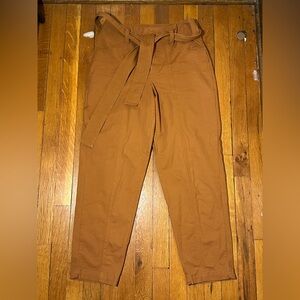 A New Day High-Rise Tapered Ankle Tie-Front Pants